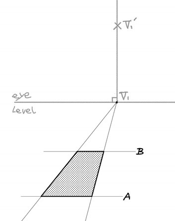 1点パースの道を坂道にする②