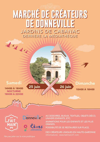 cette image représente le programme du marché de donneville