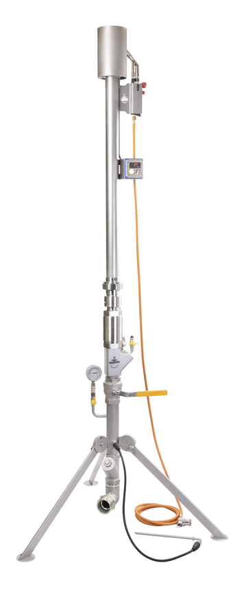 Abfackelgerät, Fackel, Abfackeln, Restgas, restliche Gasmengen, Gas abfackeln, Erdgas abfackeln, Biogas abfackeln, Wasserstoff abfackeln, Restgas abbrennen, Gasfackel, Fackel für Erdgas, Fackel für Wasserstoff, Gasfackeln, Fackeln, Mobile Gasfackel
