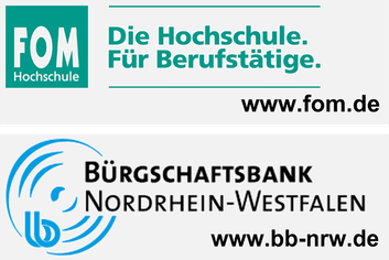 Logos der Partner FOM und Bürgschaftsbank