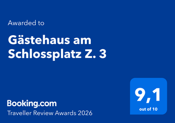Booking.com Traveller Review Awards 2026 - Guest House "Am Schlossplatz", Room 3