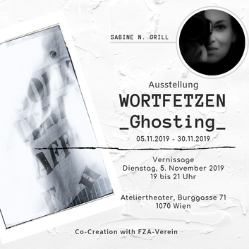 Ausstellung, Vernissage, Ateliertheater, Ankündigung