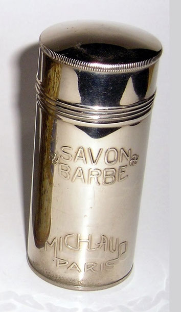 MICHAUD PARIS - ANCIEN SAVON A BARBE :  BOÎTE INOX