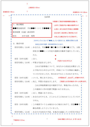 調停など、発言者名が入るパターンも