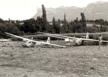 Der Feldflugplatz im Drome-Tal