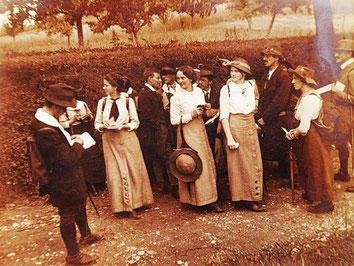 Exkursion von Hermann Walser, 1915. Foto: StABE N Laederach 15
