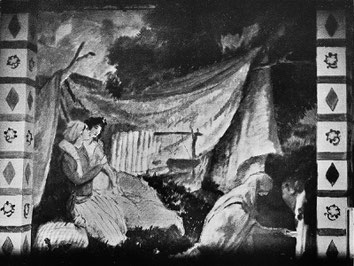 Karl Walsers Scheherazade im Haus von Hugo Cassirer, 1910.Reproduktion aus Kunst und Künstler, Nr. 6, März 1916, S. 280 