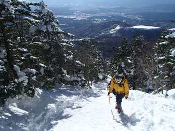 蓼科山　雪山　登山　講習会　ツアー