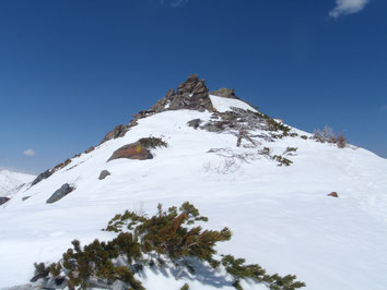 蝶ヶ岳　雪山　登山ツアー