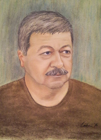 Portrait Zeichnung Pastellkreide Heike Lüders