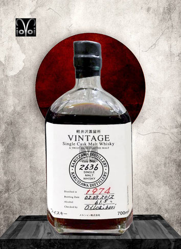 Karuizawa Vintage Cask #2636 - 38 Years Single Malt Whisky - Distilled 1974 - Bottled 2012 - 700 ml - 61,5% Vol./Alc. - Only ??? Bottles Worldwide