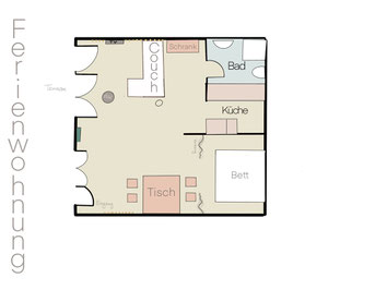 Grundriss der Ferienwohnung