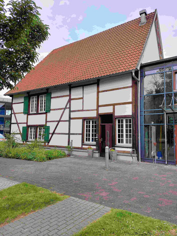 Das Fachwerkhaus am Standort des ehemaligen Leprosoriums in Hamm-Heessen