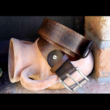 cintura in cuoio artigianale rustica