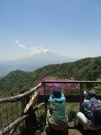 三ツ峠山荘からの富士山