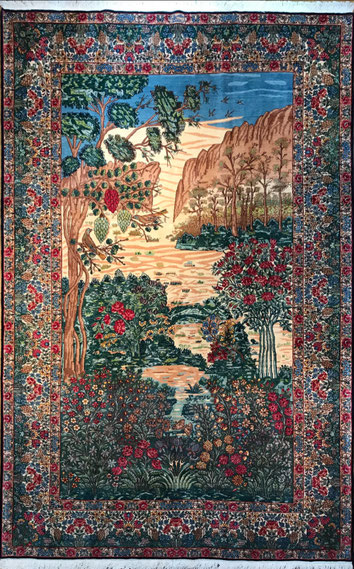 KERMAN(ｹﾙﾏﾝ) - ペルシャ絨毯 キリム ペルシャンファルシー ラグ