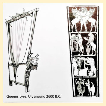 Queens Lyre, Ur, around 2600 B.C.