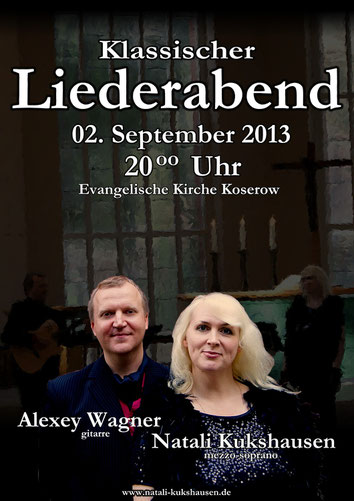 Liederabend in der Evangelischen Kirche Koserow vom 02.September 2013