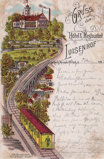 Gruss vom Hotel & Restaurant Luisenhof, Loschwitz, Archiv W. Thiele
