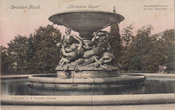 Dresden-Neustadt, Monumentalbrunnen auf dem Albertplatz, Archiv W. Thiele