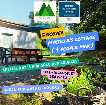 Discover myrtille’s cottage SPECIAL RATE Ideal for nature lovers in VosgesS FOR SOLO AND COUPLES "ALL-INCLUSIVE" SERVICES