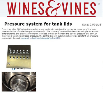 Pneumatic Box GD Industries Wines and Vines