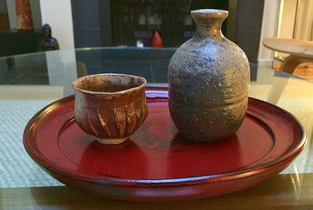 大藏達雄 根来塗り 片口 ぐい呑み 漆器 酒器 徳利 お猪口 稚