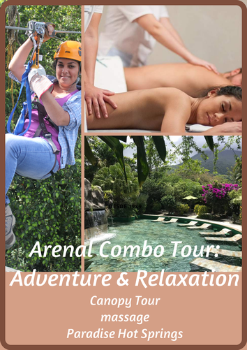 Combine Adventure and relaxation. La Fortuna Arenal one day package