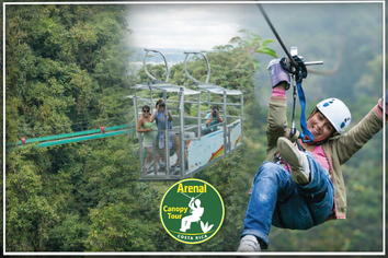 Combined nature and adventure vacation package in Arenal featuring rainforest hikes, wildlife, waterfalls, ziplining, and hot springs in Costa Rica