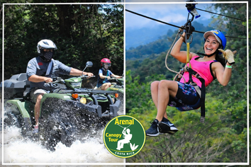 Paquetes de aventura en La Fortuna Costa Rica con actividades cerca del Volcán Arenal.
