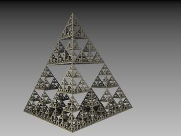 Sierpinksi Pyramide - gerendert mit Mandelbulb 3D