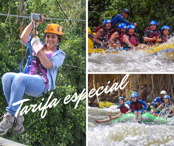 Combo Rafting La Fortuna & Arenal Canopy tour Tirolesas