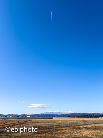 仙台空港と蔵王