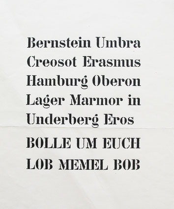 Herbert Bayer, Schablonenschrift für Werbezwecke für die Berthold AG, Berlin, 1934