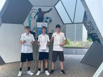 3 neue Jugendcoaches (v.l.): Maxim Gemassmer, Luca Grottendieck und Jan Geringer