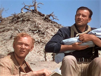 The Mesquite Flat Sand Dunes, out in Death Valley, were the perfect remote location for John Wayne in John Ford's "Three Godfathers".  