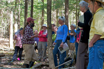 Jeff Littleton, an adjunct professor of Environmental Studies at Antioch University New England, led a vernal pool walk at Distant Hill Gardens in the spring of 2013.