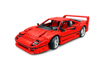 Klemmbausteine-Set inspiriert durch Ferrari F40 im Maßstab 1:8 (MOC 140629)