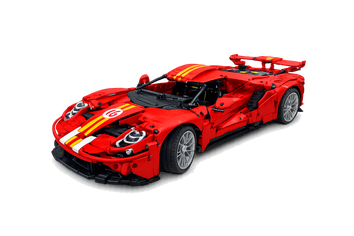 Klemmbausteine-Set inspiriert durch Ford GT im Maßstab 1:8 MOC 88016
