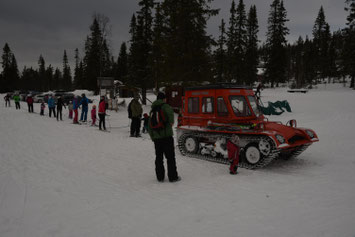 Pistenroupe towards you to "jaktstugan"/Vemdalen