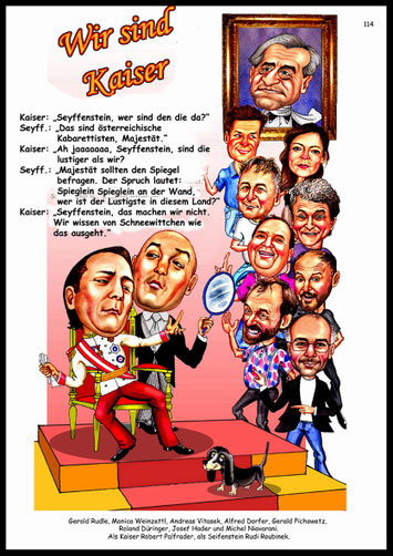 Lustige Karikatur von wir sind Kaiser.