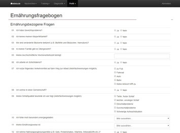 Onlinefragebögen - z.B. zur Ernährung - liefern wichtige Informationen 