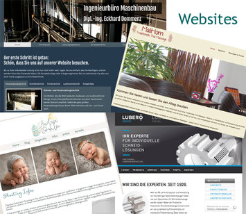 Die Textmamsell: Collage Website-Projekte (Text, Konzeption)