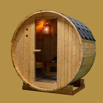 Welcon Easyheat Fasssauna - Mini Sauna Garten