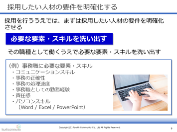 採用したい人材の要件を明確化する