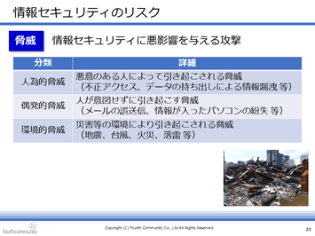 情報セキュリティのリスク