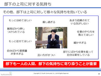 部下の上司に対する気持ち