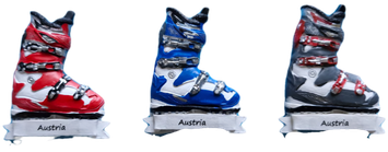 Magnet Skischuh 3 Farben sortiert