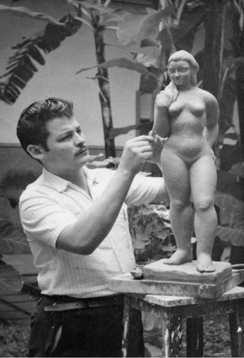  De la Cruz en la Escuela de Artes y Oficios de Santa Cruz de Tenerife.