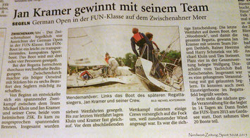 Quelle: Nordwest-Zeitung Sport 30.08.2013
